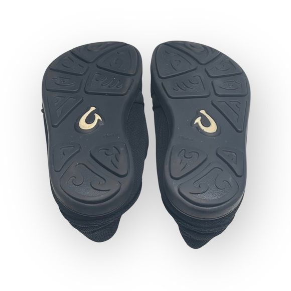 Rare: OluKai ʊ Nohea Mesh Drop In Heel Boat Shoes Sneakers ʊ  All Black ʊ 9 - Picture 11 of 16